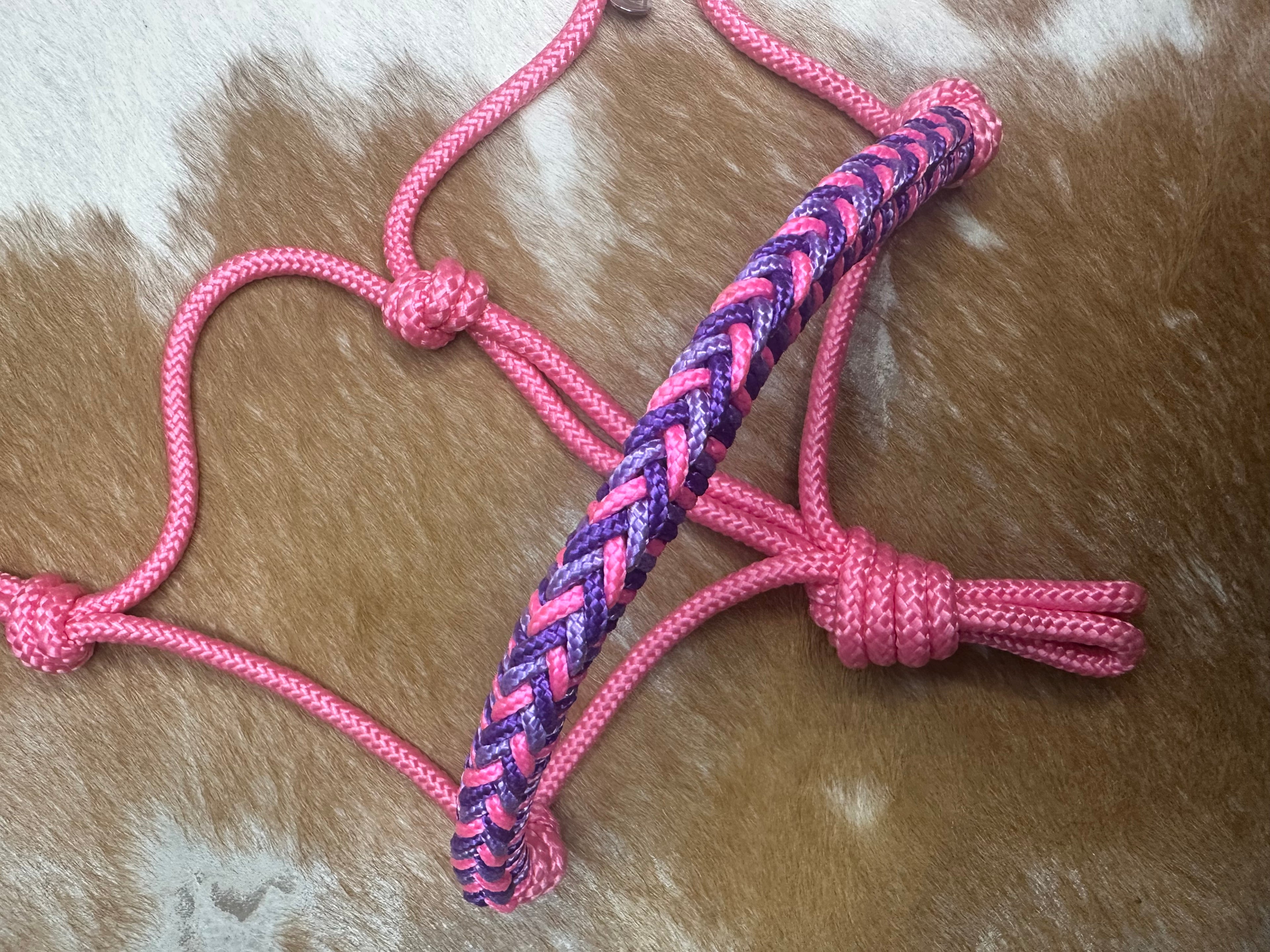 Touwhalster 'Vaquero' in Roze met Roze/Paars/Lavendel | Maat Shet